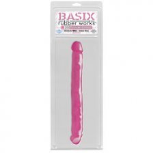 Двухсторонний фаллоимитатор Basix Rubber Works 12 in Double Dong Pink
