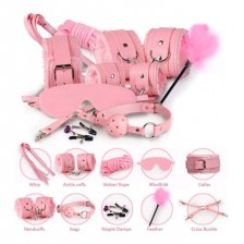 Бондажный набор Extreme розовый 10 предметов