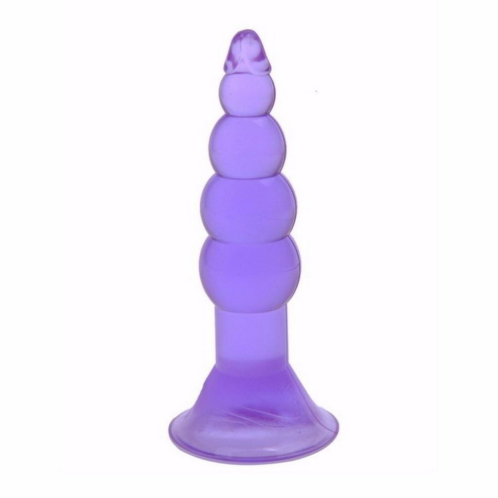 Анальная ёлочка на присоске фиолетовая
