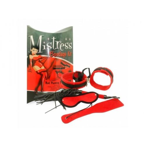 Бондажный набор красного цвета Mistress Bondage