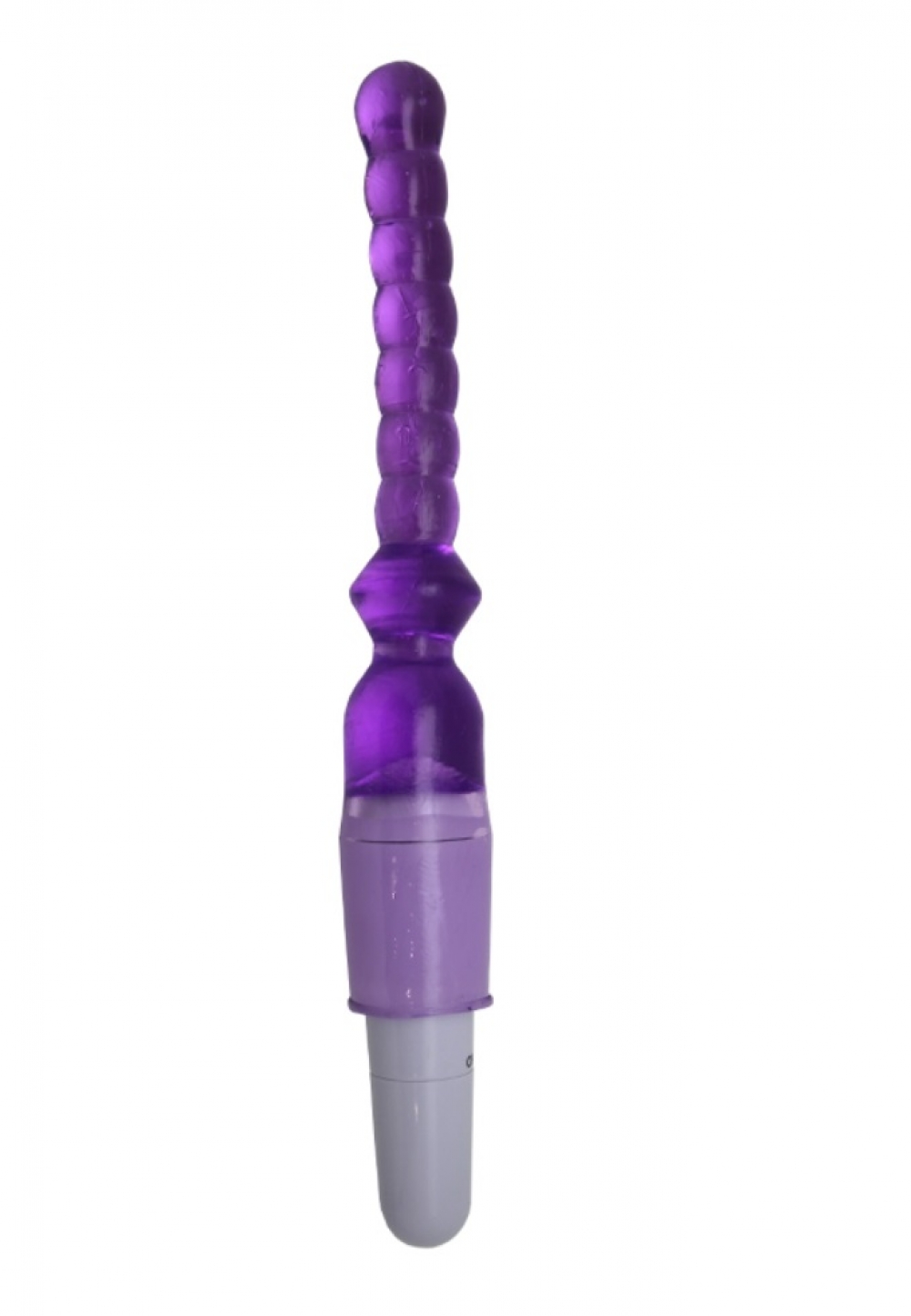 Вибратор анальный гелевый удлиненный, фиолетовый