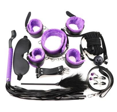 Бондажный набор Extreme черно-фиолетовый 10 предметов