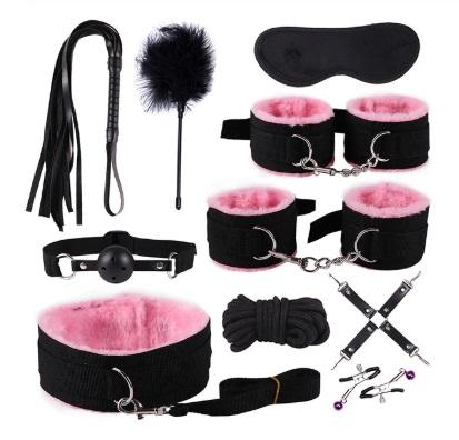 Бондажный набор Extreme черно-розовый 10 предметов