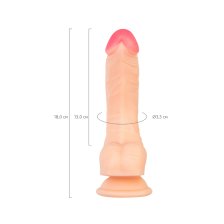 Реалистичный фаллоимитатор RealStick Nude Nash, PVC, телесный, 18 см