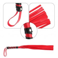 Красная плеть с черно-красной ручкой 45 см