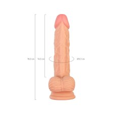 Реалистичный фаллоимитатор RealStick Nude Baz, PVC, телесный, 19 см