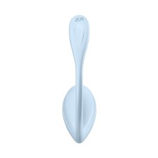 Виброяйцо Satisfyer Smooth Petal Connect App, голубое, 6,5 см