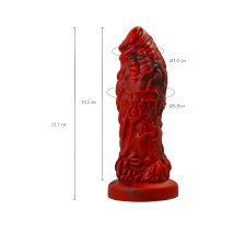 Вибратор Black&Red by Toyfa Monster Docus, силикон, красно-черный, 20 см