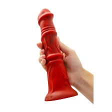 Вибратор Black&Red by Toyfa Monster Rex, силикон, красно-черный, 24,5 см