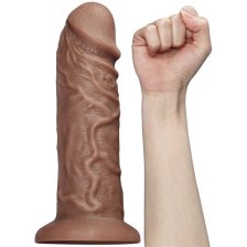 Большой фаллос-мулат на присоске Lovetoy Realistic Chubby Dildo 27 см