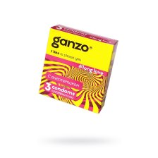 Презервативы Ganzo, long love, латекс, анестезирующий, 18 см, 5,2 см, 3 шт.