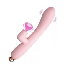 Вибратор с вакуумной стимуляцией, белый, 120591