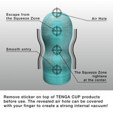 Tenga Vacuum Cup - Extra Cool Edition - Мастурбатор с экстра-охлаждением