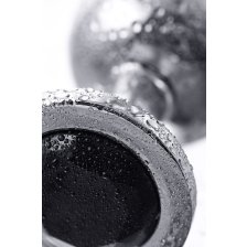 Анальная втулка Metal by TOYFA с черным кристаллом, 10 см
