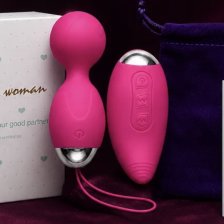 Виброяйцо Akili с пультом набор 2 в 1 USB розовый