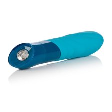 Мощный вибратор Key Vela Massager, бирюзовый силикон, 7 режимов, 21х4,3см