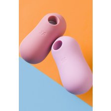 Вакуум-волновой бесконтактный стимулятор клитора Satisfyer Cotton Candy, силикон, розовый