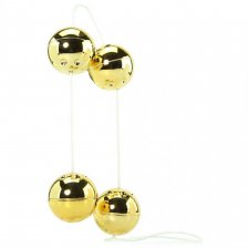 Четыре вагинальных шарика с вибрацией Gold Vibro Balls Set