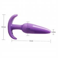 Анальная пробка для ношения гладкая фиолетовая