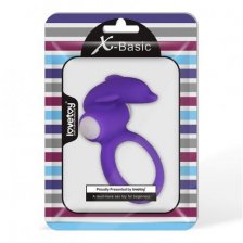 Виброкольцо X-Basic Dolphin Silicone Cockring фиолетовое