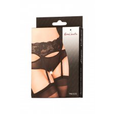 Эротические трусики-пояс Erolanta Lingerie Collection c высокой посадкой, черные (46-48)