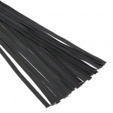 Длинная черная BDSM-плеть из искусственной кожи