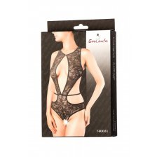 Эротическое боди Erolanta Lingerie Collection, из кружевного полотна черное (42-44)