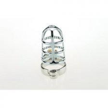 Мужской пояс верности серебристый диаметр запорного кольца 4,5 см