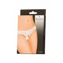 Эротические трусики Erolanta Lingerie Collection кружевные белые (42-44)