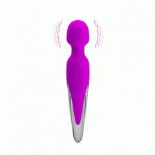 Вибромассажер с функцией нагрева фиолетовый