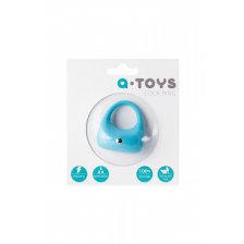 Эрекционное кольцо TOYFA A-Toys, силикон, голубое, 5,4 см