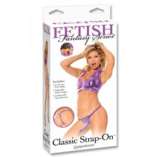 Фиолетовый страпон на трусиках Classic Strap-on