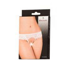 Эротические трусики Erolanta Lingerie Collection кружевные белые (46-48)