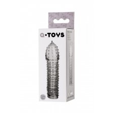 Насадка на пенис TOYFA A-Toys, TPR, прозрачная, 15,2 см