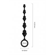Анальная цепочка S-HANDE LALA, чёрная, 23,1 см