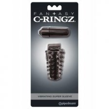 Насадка на пенис с вибрацией Fantasy C-Ringz Vibrating Super Sleeve