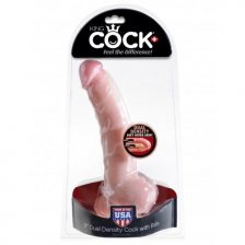 Фаллоимитатор с присоской King Cock Plus 9" Dual Density Cock w/ Balls