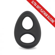 Двойное кольцо эрекционное Ultra Soft Platinum-Cure Silicone Cockring