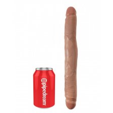 Двусторонний фаллоимитатор-мулат 12 Slim Double Dildo - 30 см