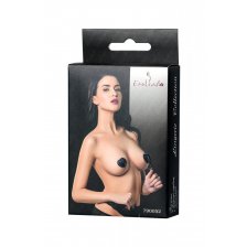 Пэстис Erolanta Lingerie Collection в форме сердец со стразами и цепочкой черно-белые