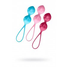 Набор вагинальных шариков Satisfyer Balls C03 Double, Силикон, Ассорти, Ø 3 см
