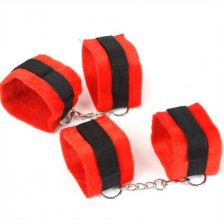 Красно-черный набор BDSM из 10 предметов
