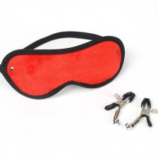 Красно-черный набор BDSM из 10 предметов