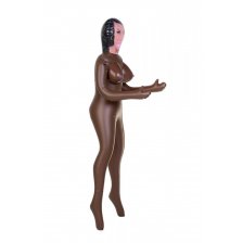 Кукла надувная, Michelle, негритянка, TOYFA Dolls-X, с тремя отверстиями, 160 см