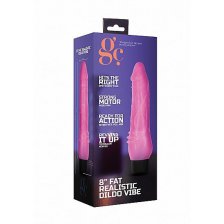 Вибратор 8 Inch Fat Realistic Dildo Vibe Pink