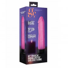 Вибратор 8 Inch Thick Realistic Dildo Vibe Pink