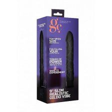 Вибратор 9 Inch Slim Realistic Dildo Vibe Black