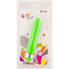 Вибратор Sexus Funny Five, ABS пластик, зеленый, 14 см
