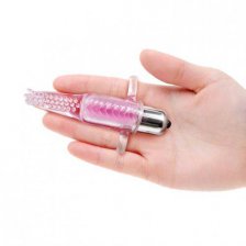 Вибро-насадка на палец Vibro Finger, розовая