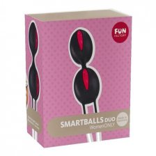 Шарики вагинальные Fun Factory SMARTBALLS DUO чёрно-малиновые